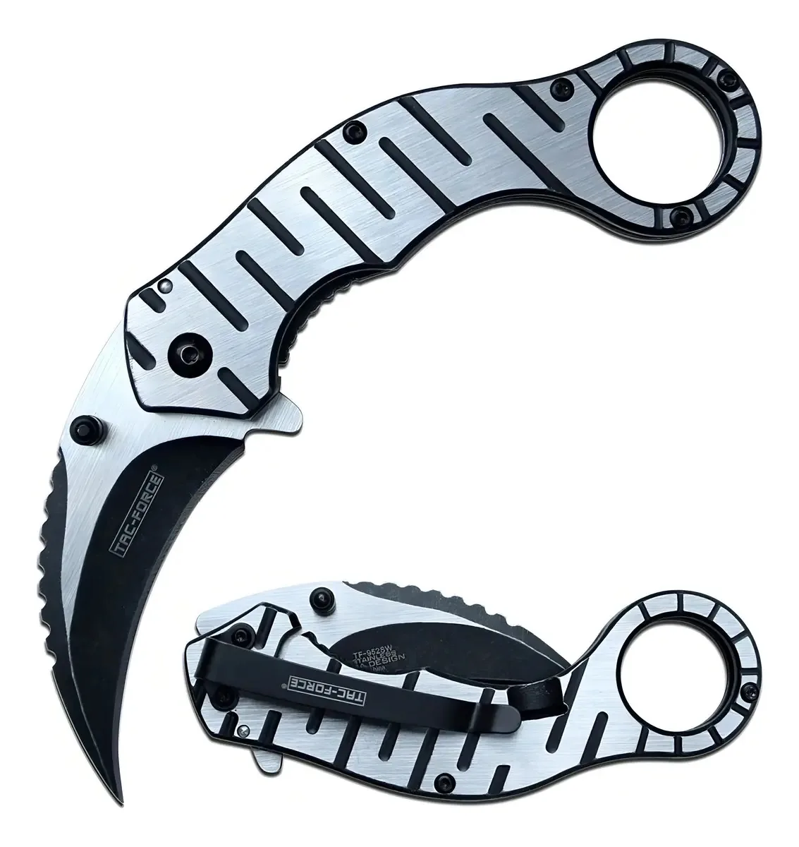 Faca tática semiautomática tática de cor vermelha Kerambit Karambit Tf-952sw