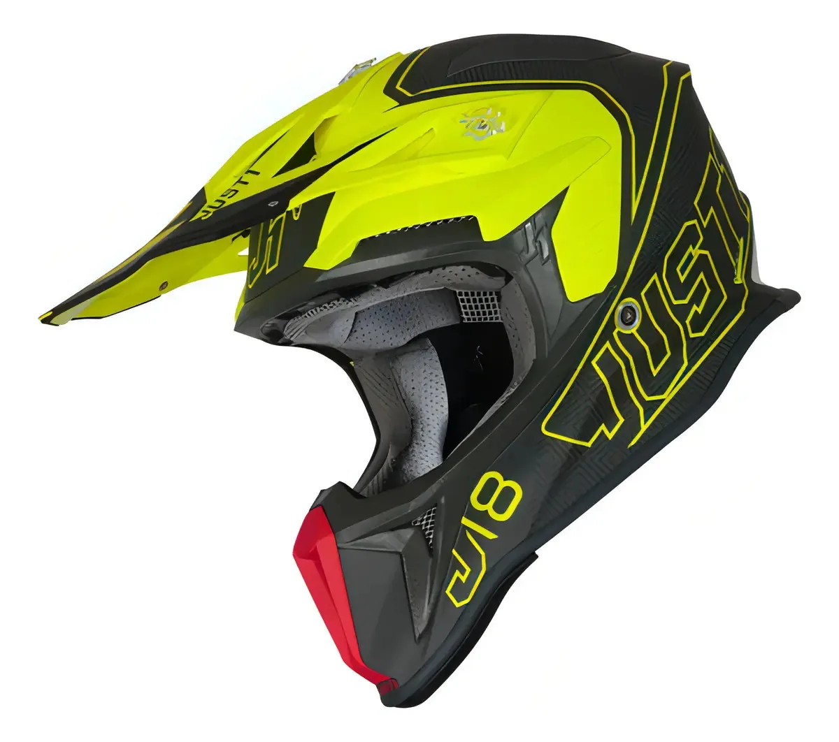 Capacete Just1 J18 Vertigo Cor Amarelo Tamanho do capacete G
