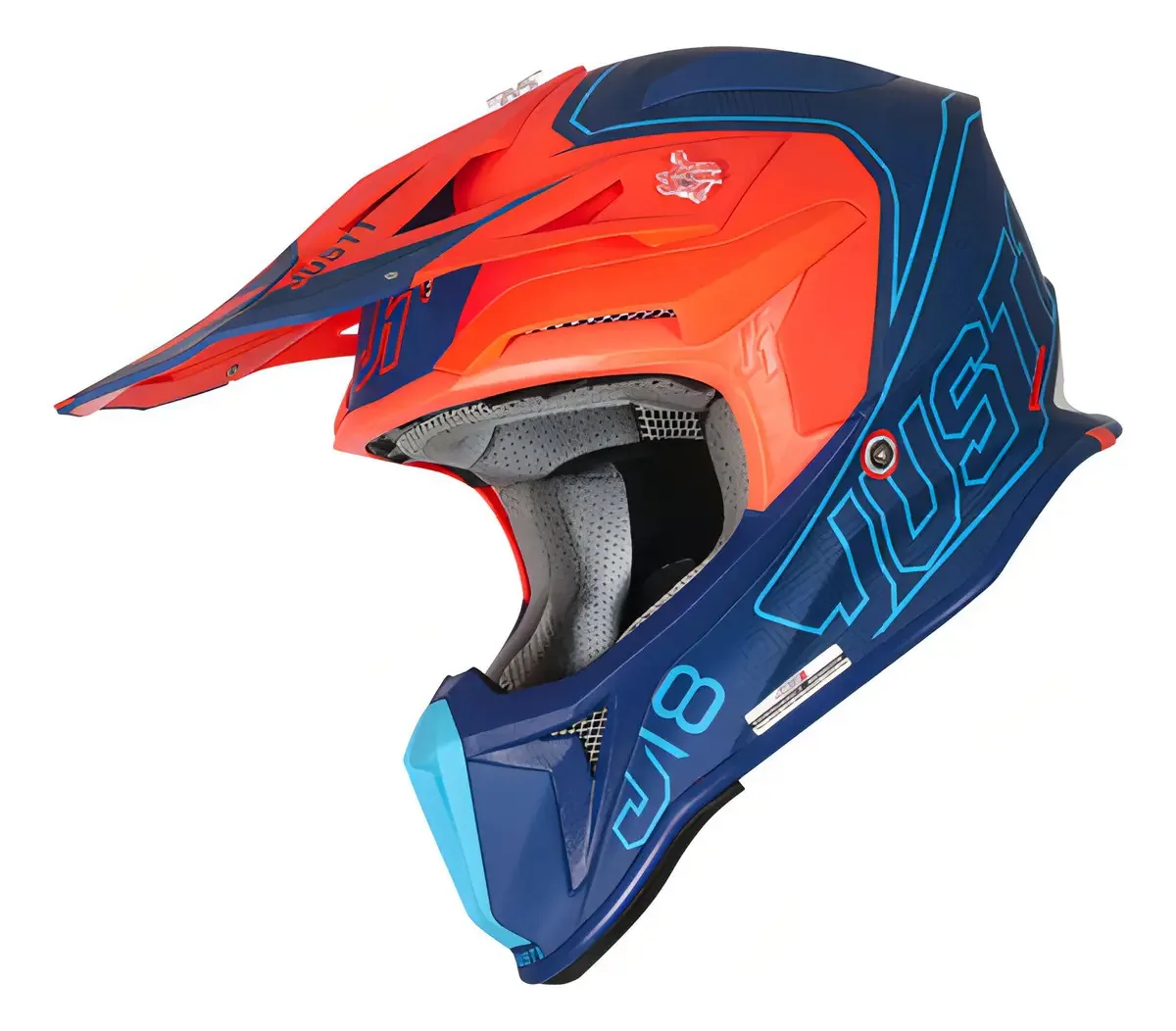 Capacete Just1 J18 Vertigo Cor Laranja Tamanho do capacete P