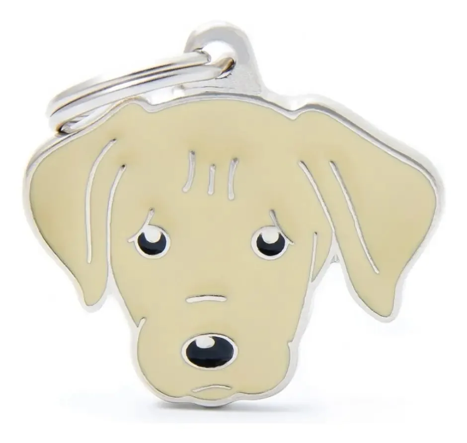 Placa Id Labrador Creme