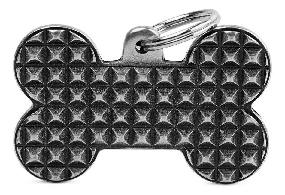 Crachá de identificação de animal de estimação Bone Studs Gravado Bone Xl Bronx