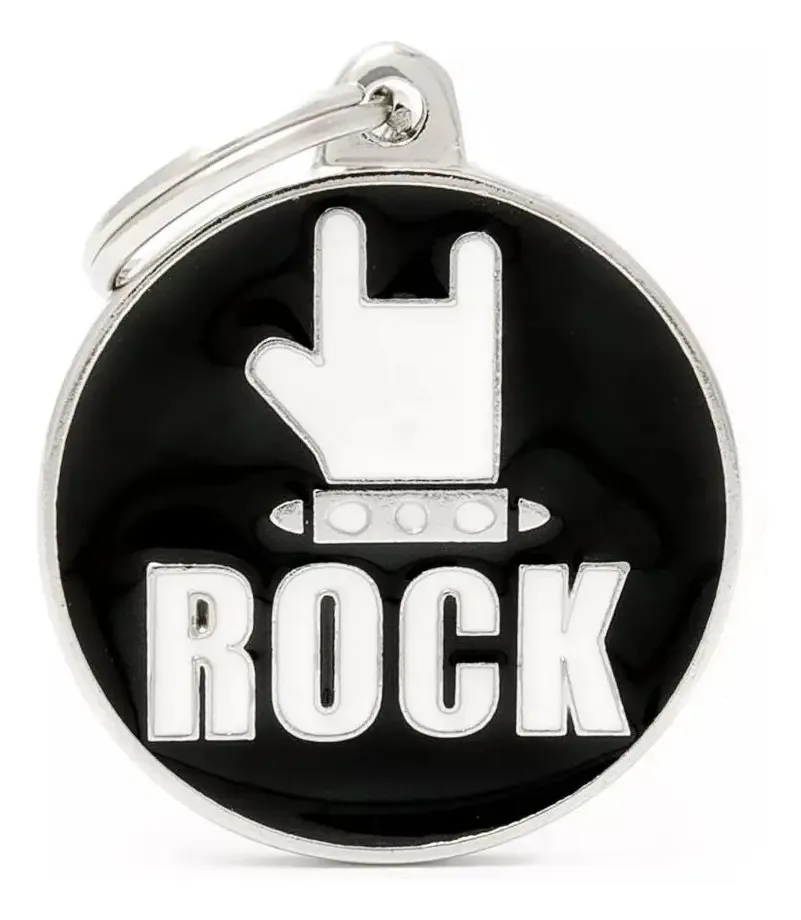 Placa Id Charms Rock G