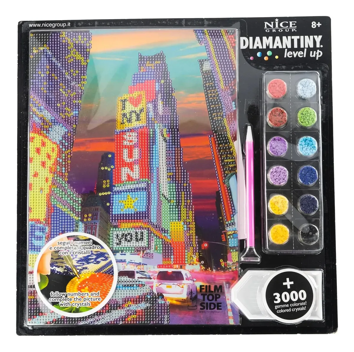 Kit de arte de pintura de diamantes para decorar uma foto de Nova York
