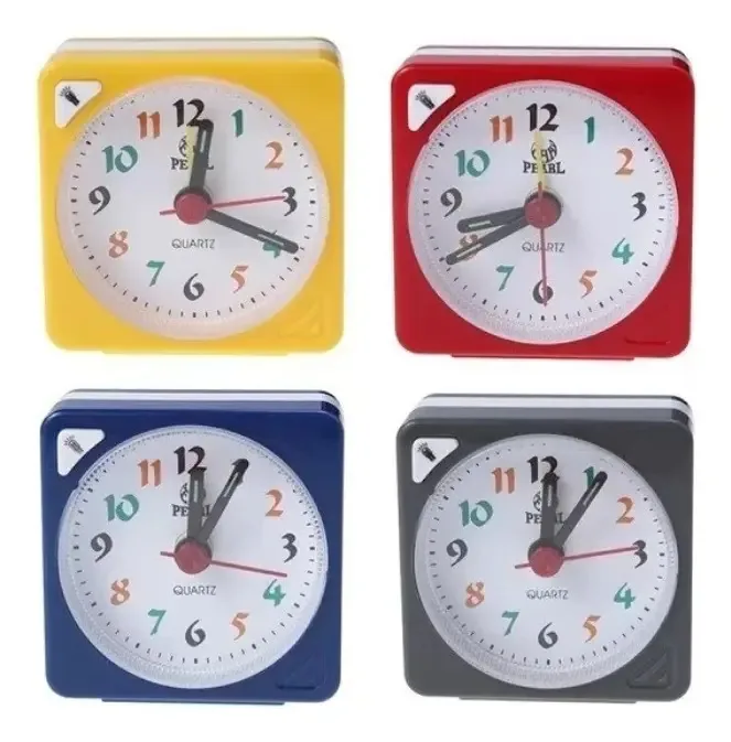 Despertador de quartzo amarelo