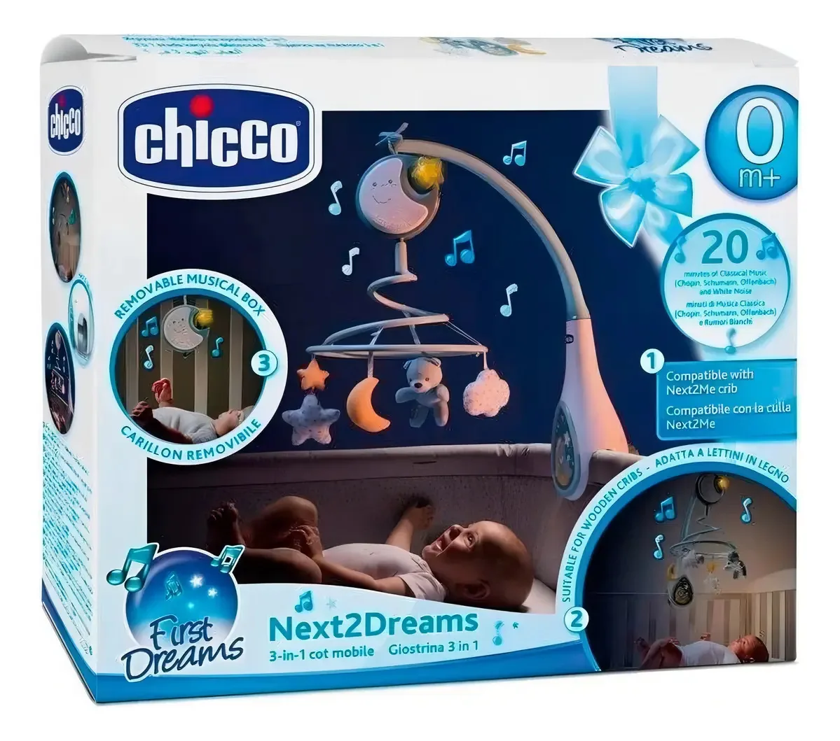 Berço móvel Chicco Next2dreams Blue