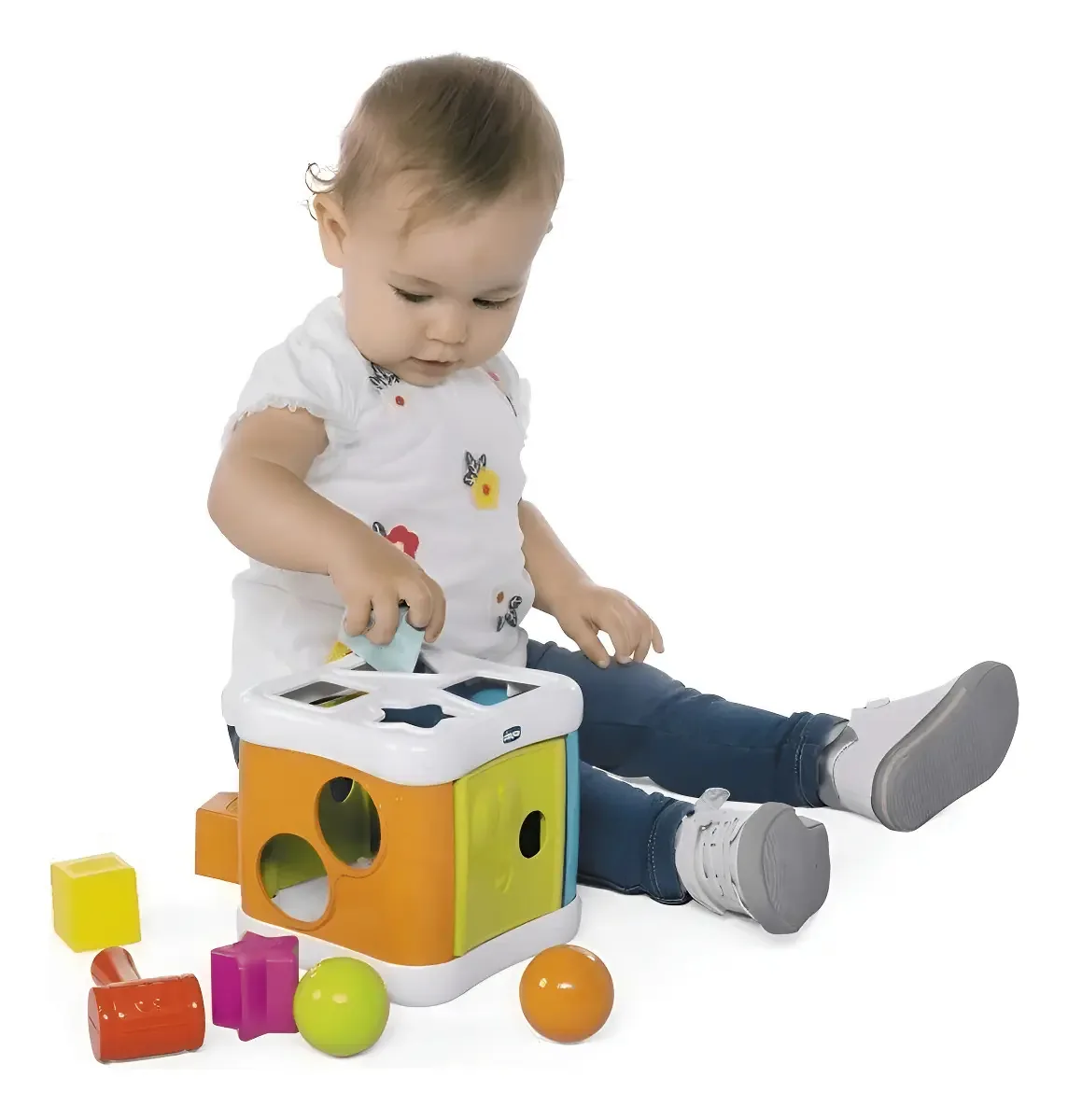 Brinquedo De Atividades Cubo Bate-bate 2 Em 1 Chicco (10m+)