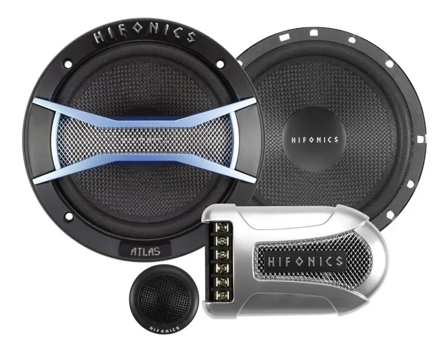 Conjunto de mídia Hifonics Atlas ATL6.5c 190w 6,5 polegadas, cor preta