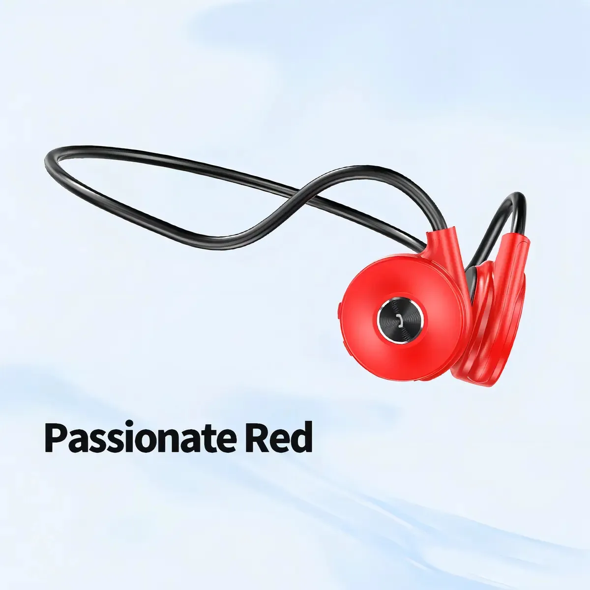 Fones de ouvido Bluetooth para dirigir fones de ouvido esportivos vermelhos