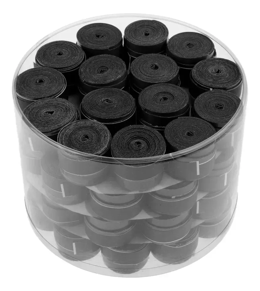 Pegadores de Racket Amleso 60pc Badminton Tênis Wrap Fish, Preto, Conforme Descrito