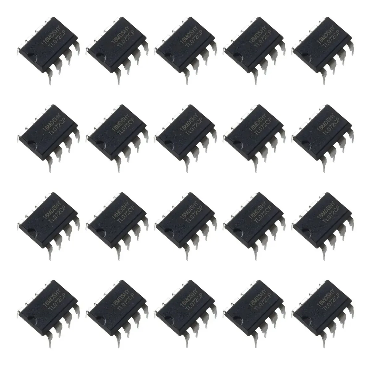 Bridgold 20 Unidades Tl072 072 Jfet Dual Op-amp Amplificadores Operacionais Chip Ic, Dip-8