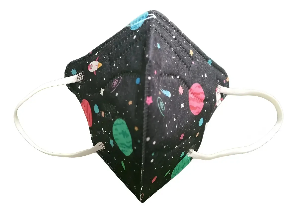 30 máscaras faciais para crianças Planets Tomods Certified Kn95 Black