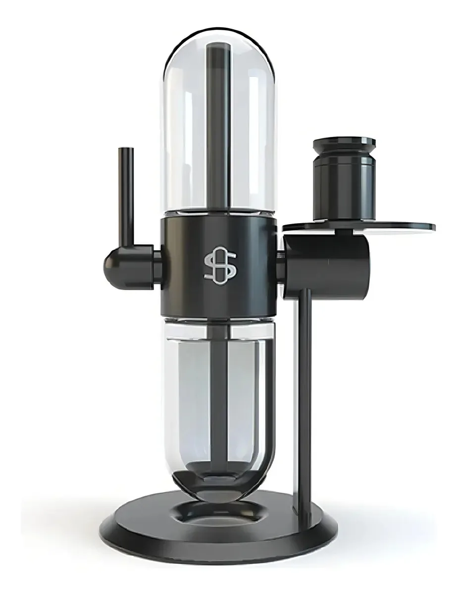 Narguilé Stündenglass Gravity Hookah 360° Vidro Metal 40cm Preto