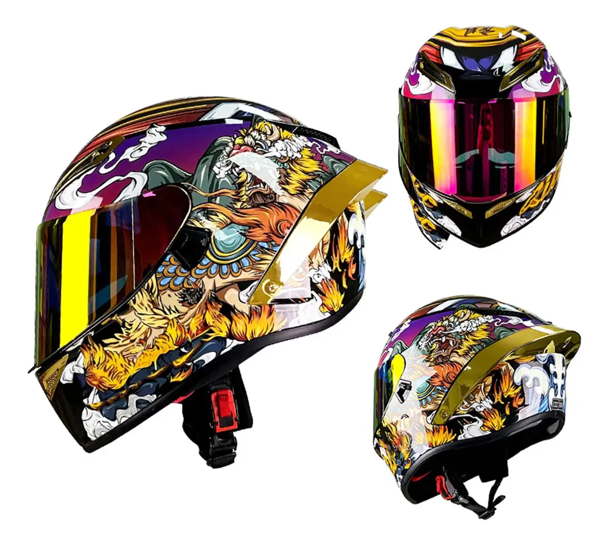 Capacetes de Moto Autodiag®, Capacete para Moto Certificado Integral, Kirin, L