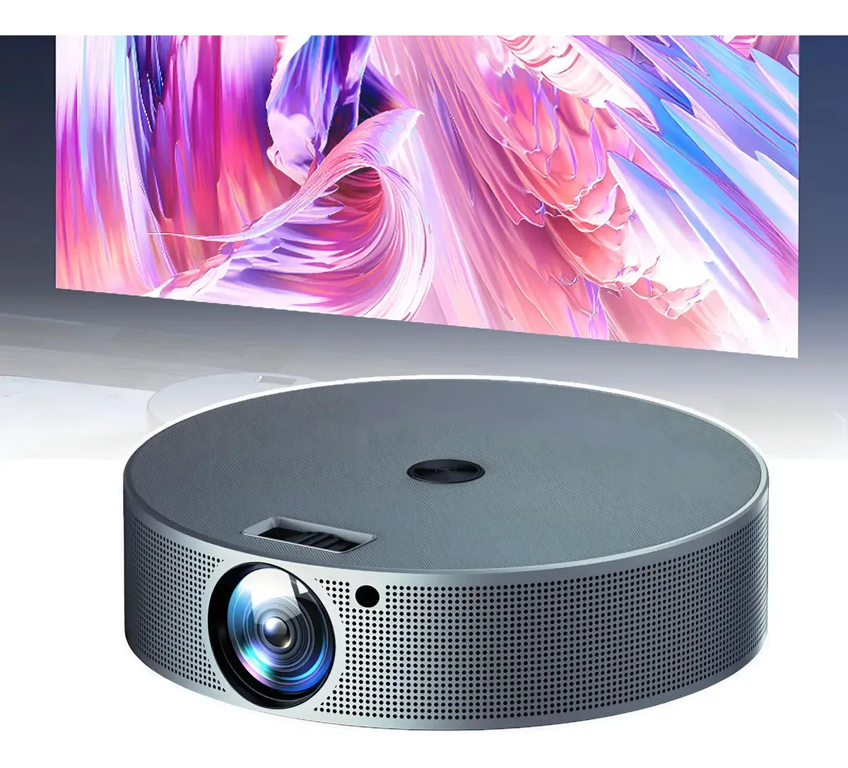 Projetores domésticos Qiebny 4k, projetor WiFi, resolução de 1920* 1080+850 Ansi Lumens, potência (brilho diurno), som surround 3D estereoscópico e controle de voz remoto Ai, preto