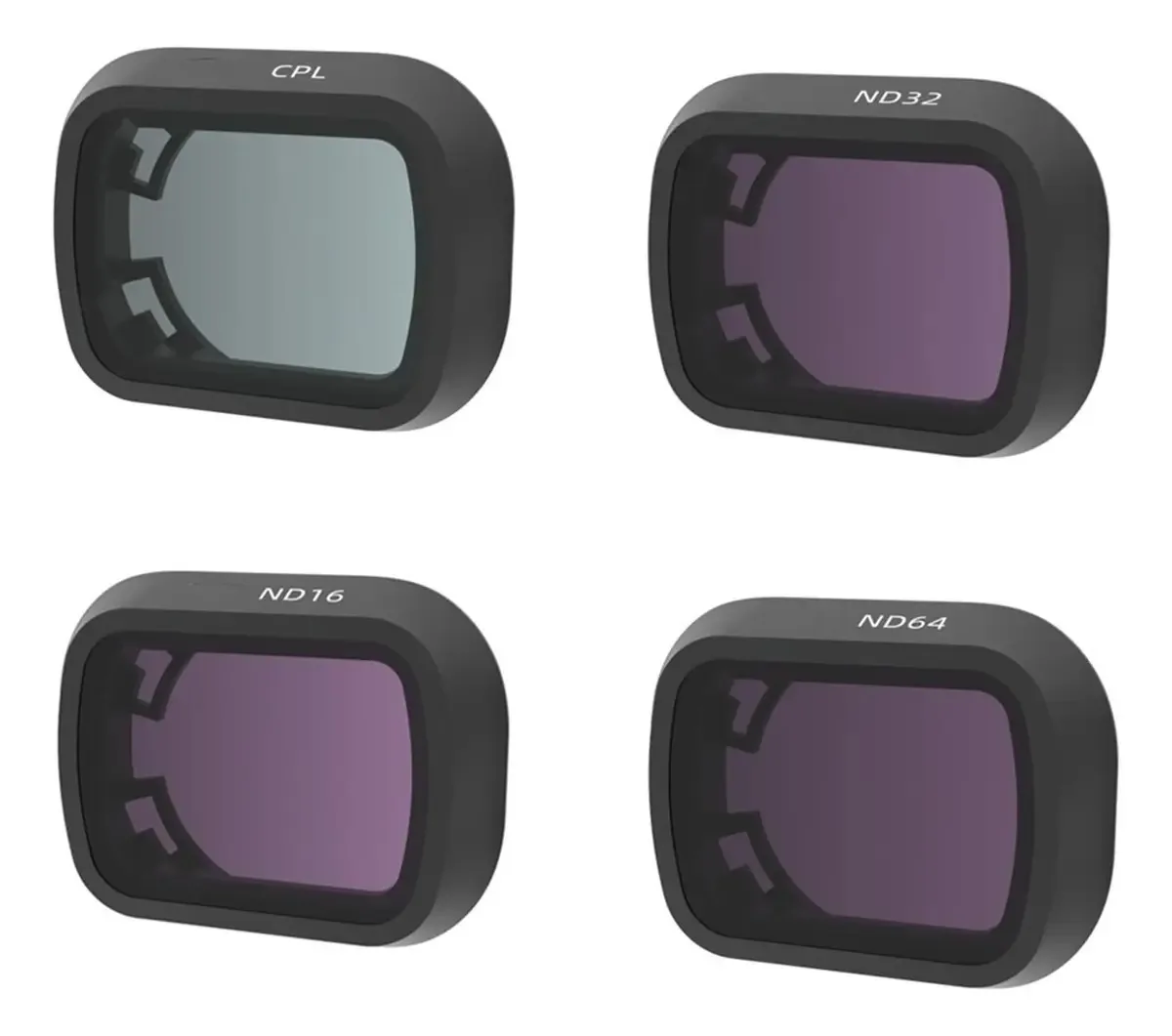 Conjunto de Filtros Retangulares de Plástico e Vidro para Lentes de Câmera Dospidd ND/CPL - CPL e ND