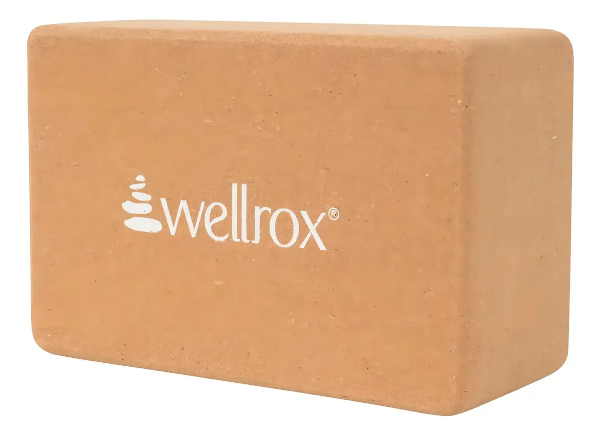 Bloco de ioga Wellrox Cork, blocos de ioga, blocos D