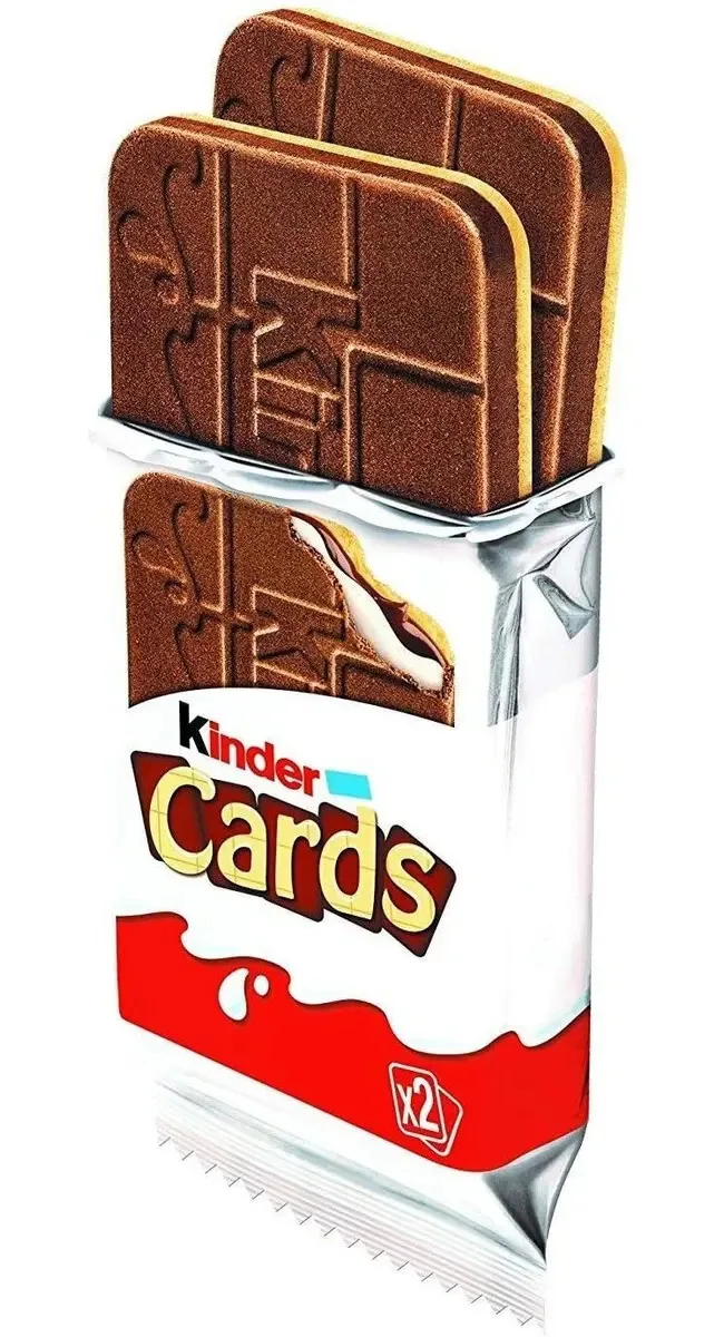 Choc Kinder Wafer Quadrado Cards 25 6g