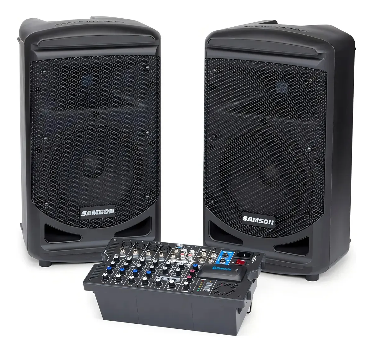 Estojo de som portátil Samson XP800b 8 canais 800 Watts