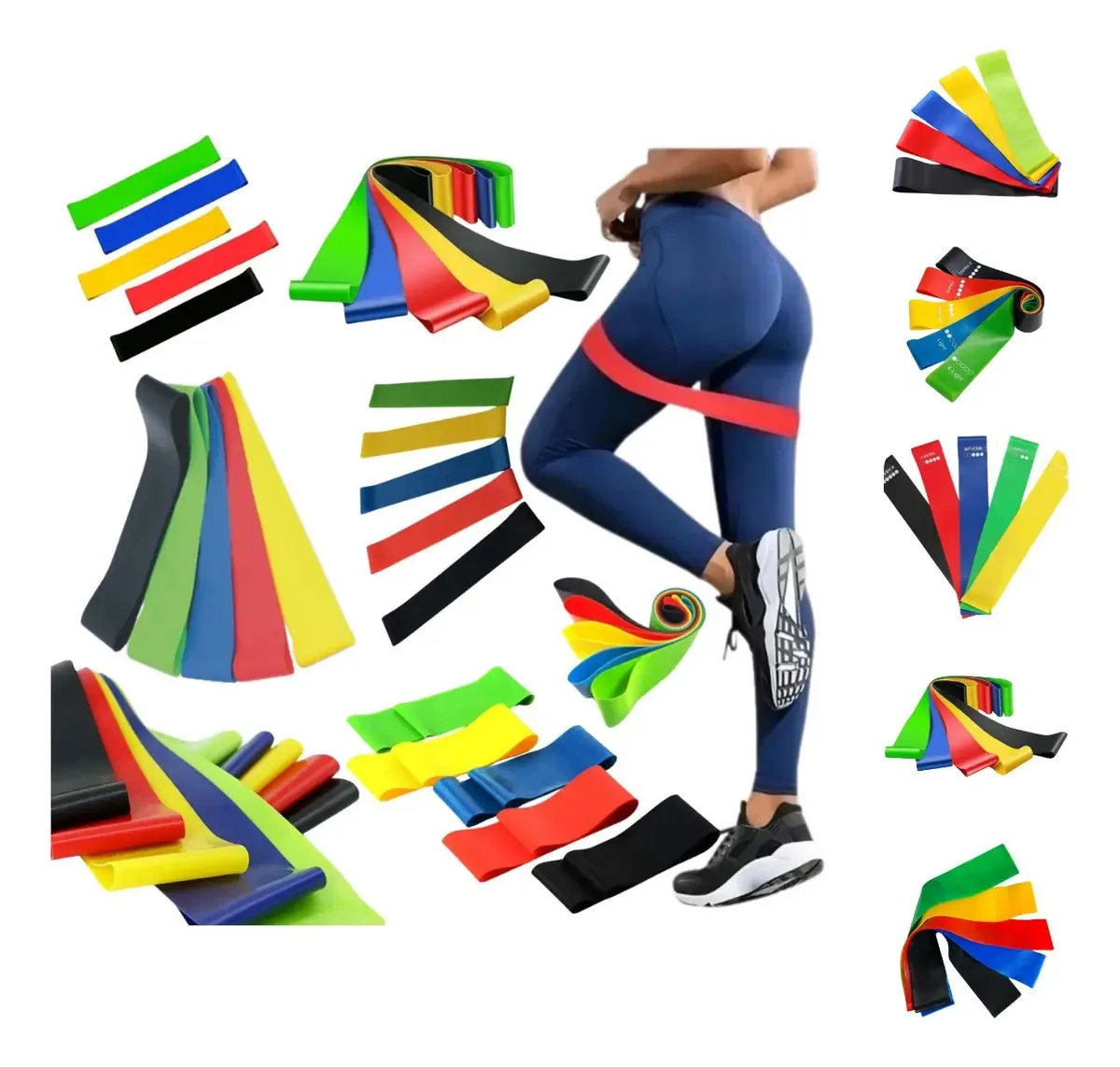 Combo 50 Elásticos Para Treinamento De Força E Mobilidade