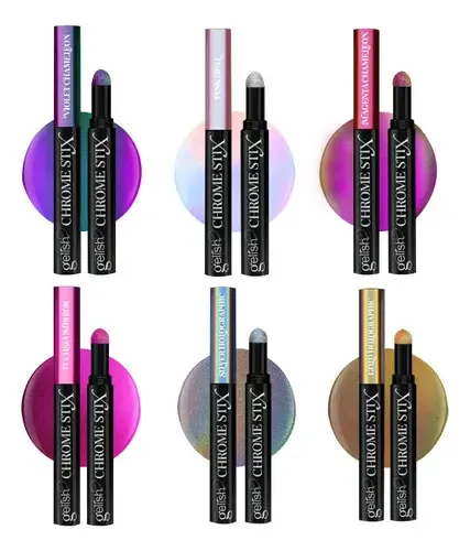 Aplicador Para Unhas Efeito Espelho Gelish Chrome Stix 0.5gr Cor Rosa Espelho