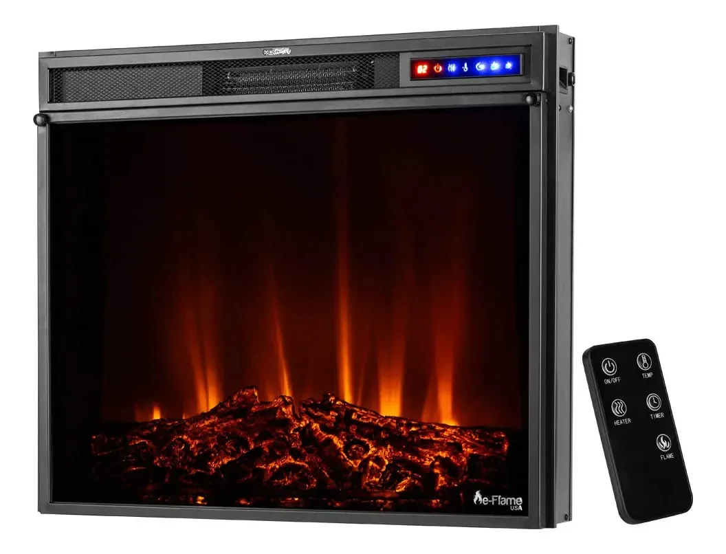 Inserto de fogão elétrico embutido E-flame Usa Whistler