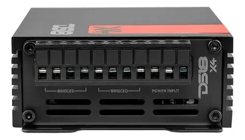 Amplificador X4 preto ultracompacto Ds18 de 4 canais e 1320 Watts