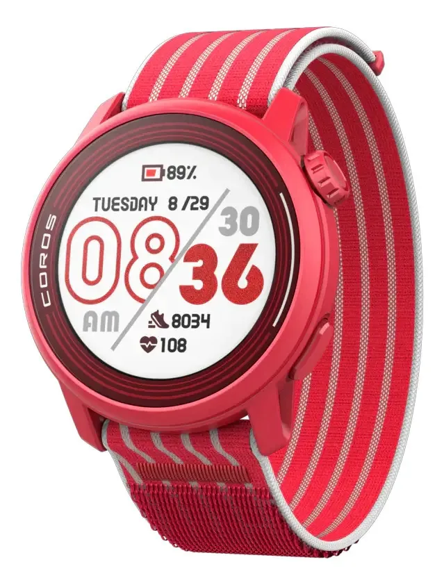 Smartwatch Esportivo Coros Pace 3 Gps Nylon Vermelho