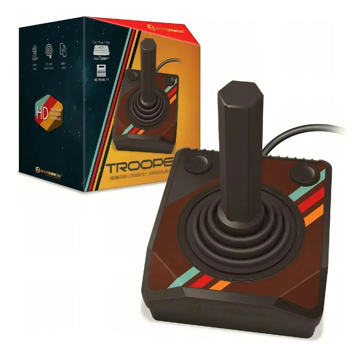 Controle Hyperkin Trooper Premium Preto para Atari 2600/Retron 77