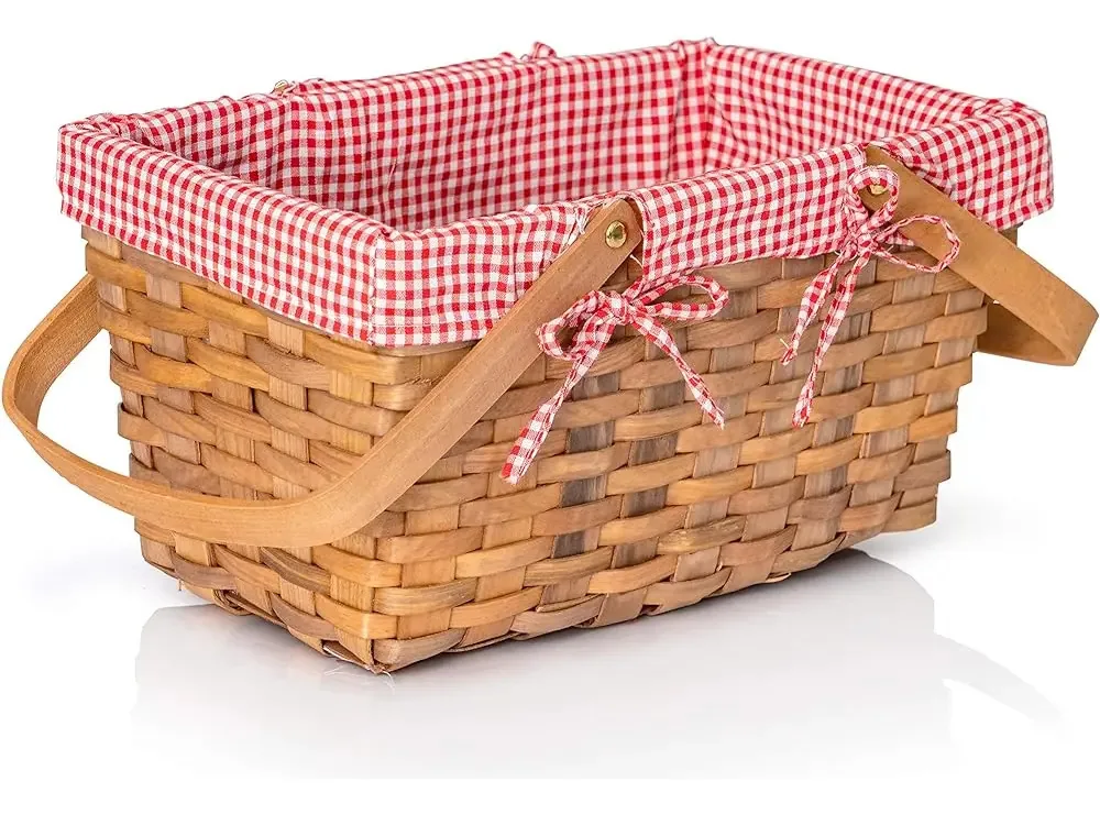Cesta de piquenique Big Mo's Toys - Cesta de vime tecida com vime