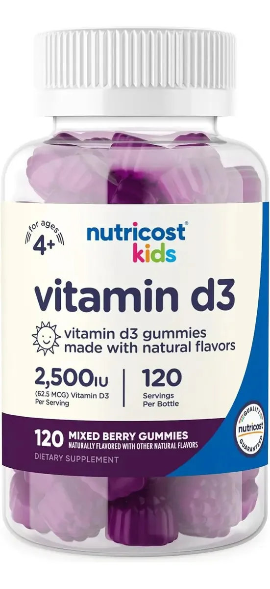Gomas de frutas vermelhas misturadas com vitamina D3