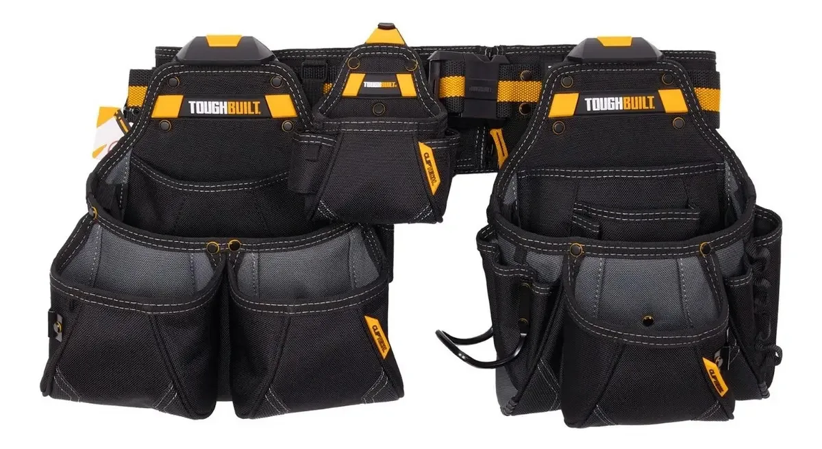 Colar de cinto de trabalho Cliptech Toughbuilt TB-CT-101-4p, cor preta