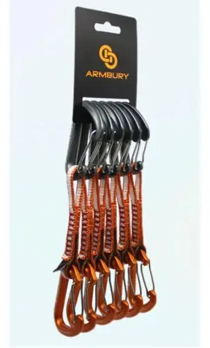 Conj 6 Costuras Expressas Escalada Ace Quickdraw Armbury11cm