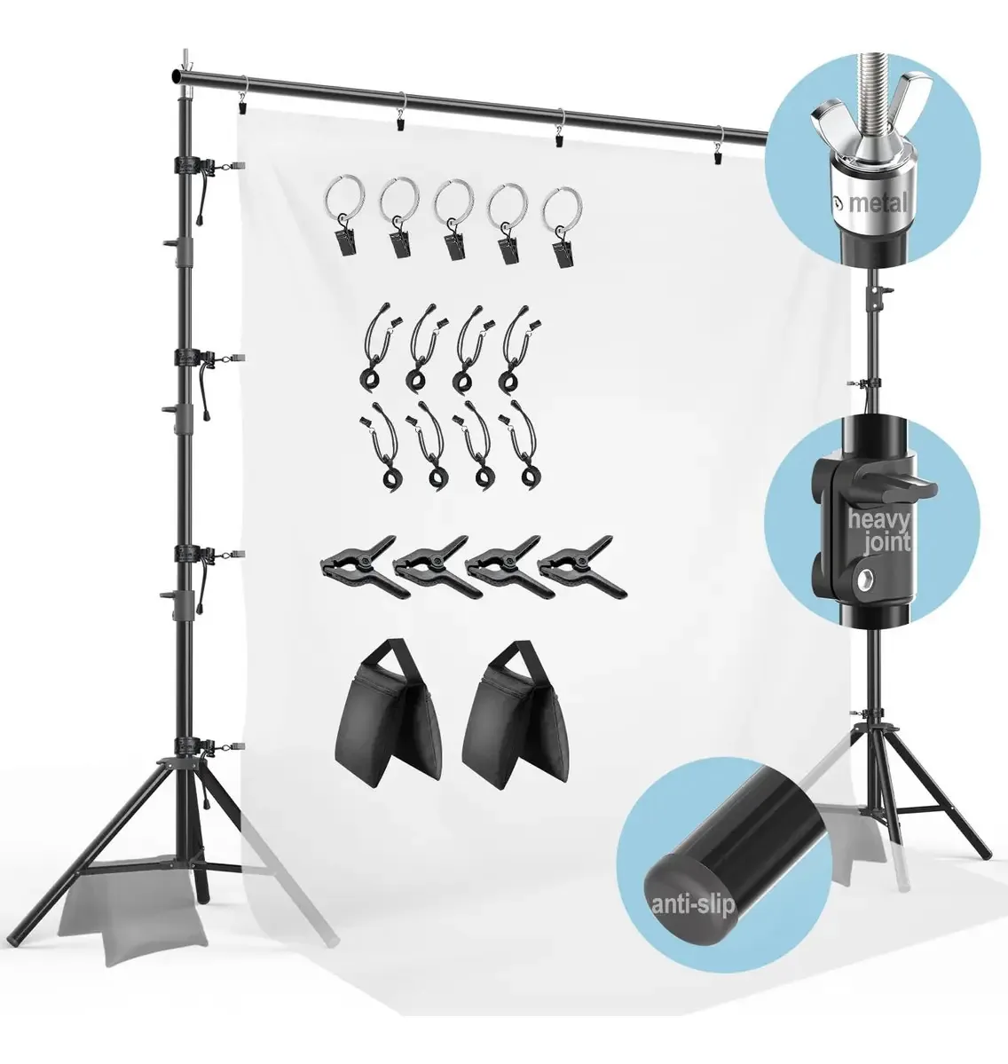 Limostudio Agg3132 - Suportes de fundo robustos aprimorados