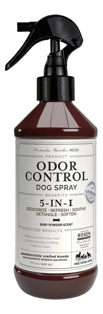 Aerossol Rosen Apothecary 5 em 1 para cães com controle de