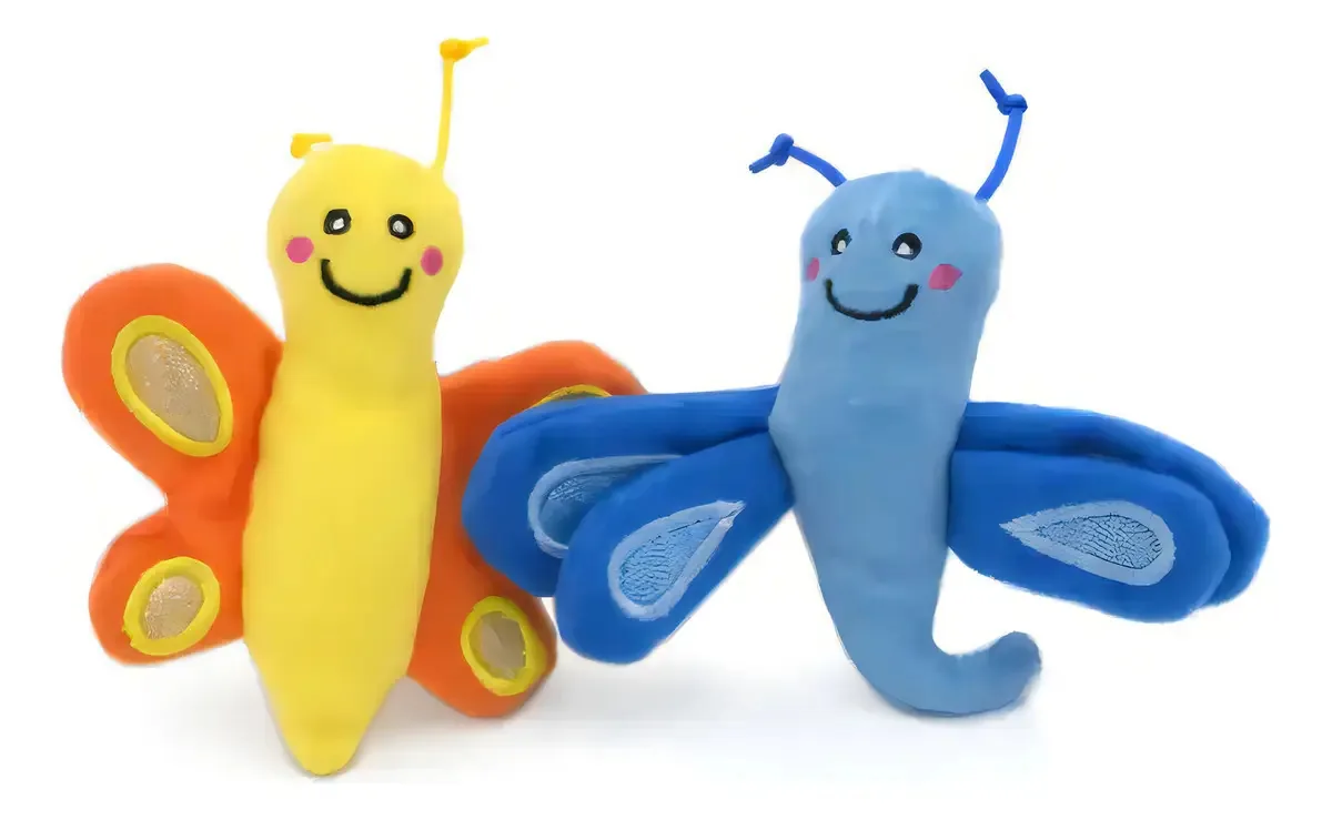 Brinquedos Zippyclaws Catnip Cat — pacote com 2 borboletas e libélulas