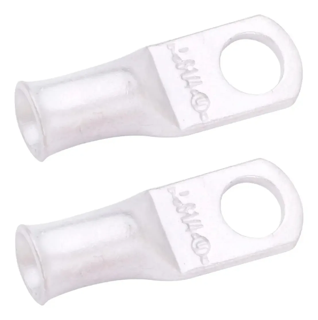 Conectores Elétricos Tubulares Selterm Grau Marinho 6 AWG (16 mm²) - 1/4 (M6) - Conectores de Cabos de Bateria em Cobre Estanhado Terminais de Anel [B18] - 25 Unidades