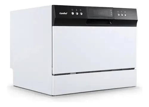 Comfee CDC22p1aww - Máquina de lavar louça, preto e branco