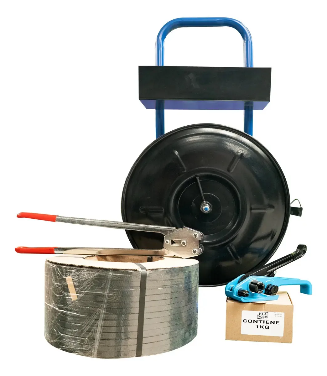 Kit de Fita com Carrinho Dispensador/fita Preta/selos