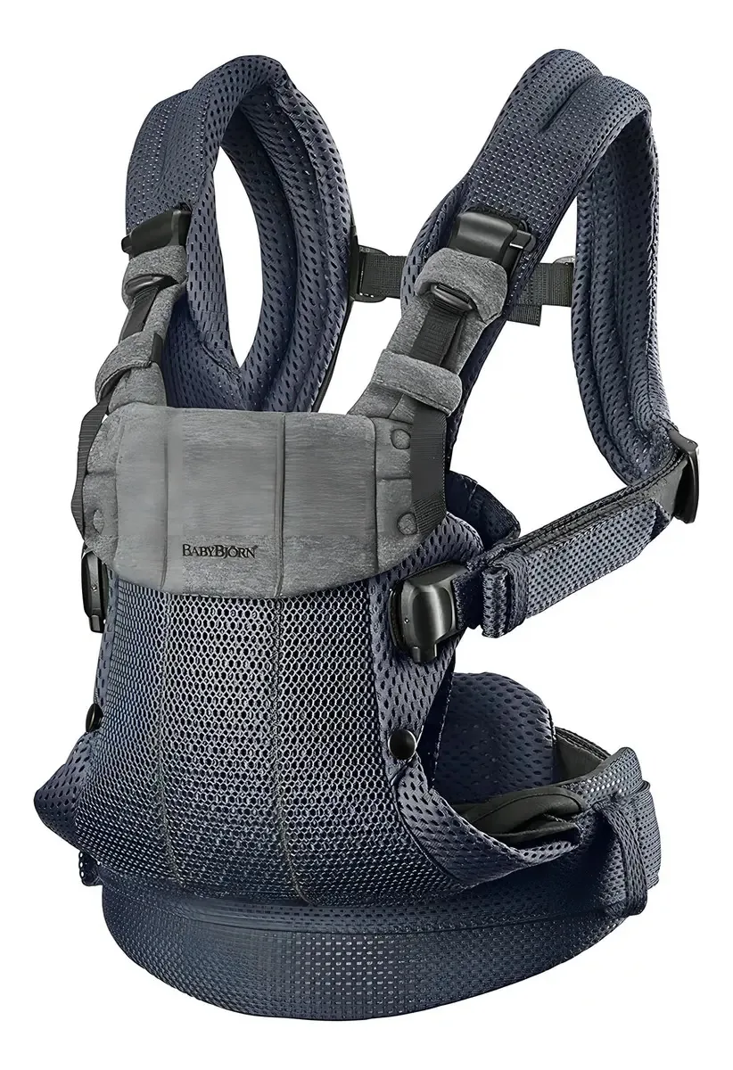 Porta-bebês Babybjörn Harmony, malha 3D, antracite cinza escuro