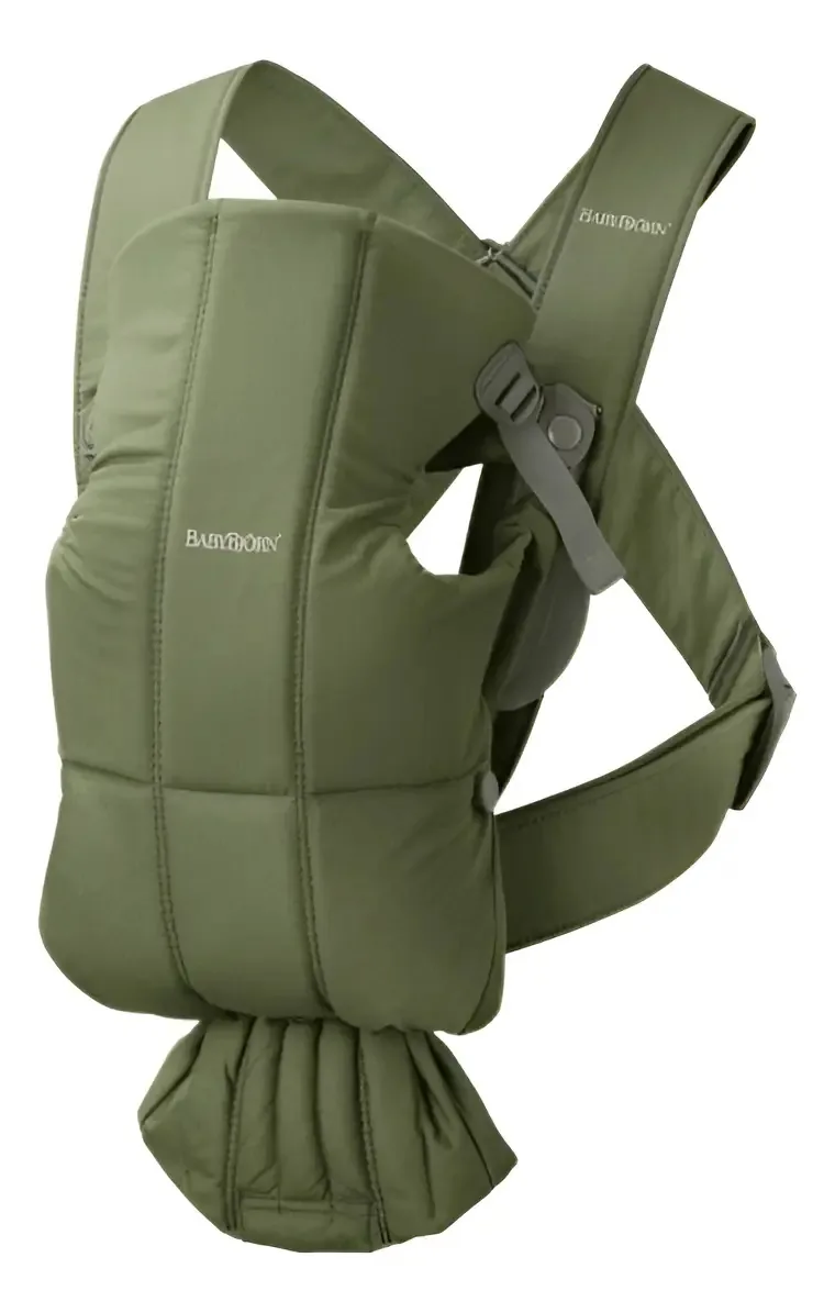 Porta-bebês Babybjörn Mini, tecido, verde escuro