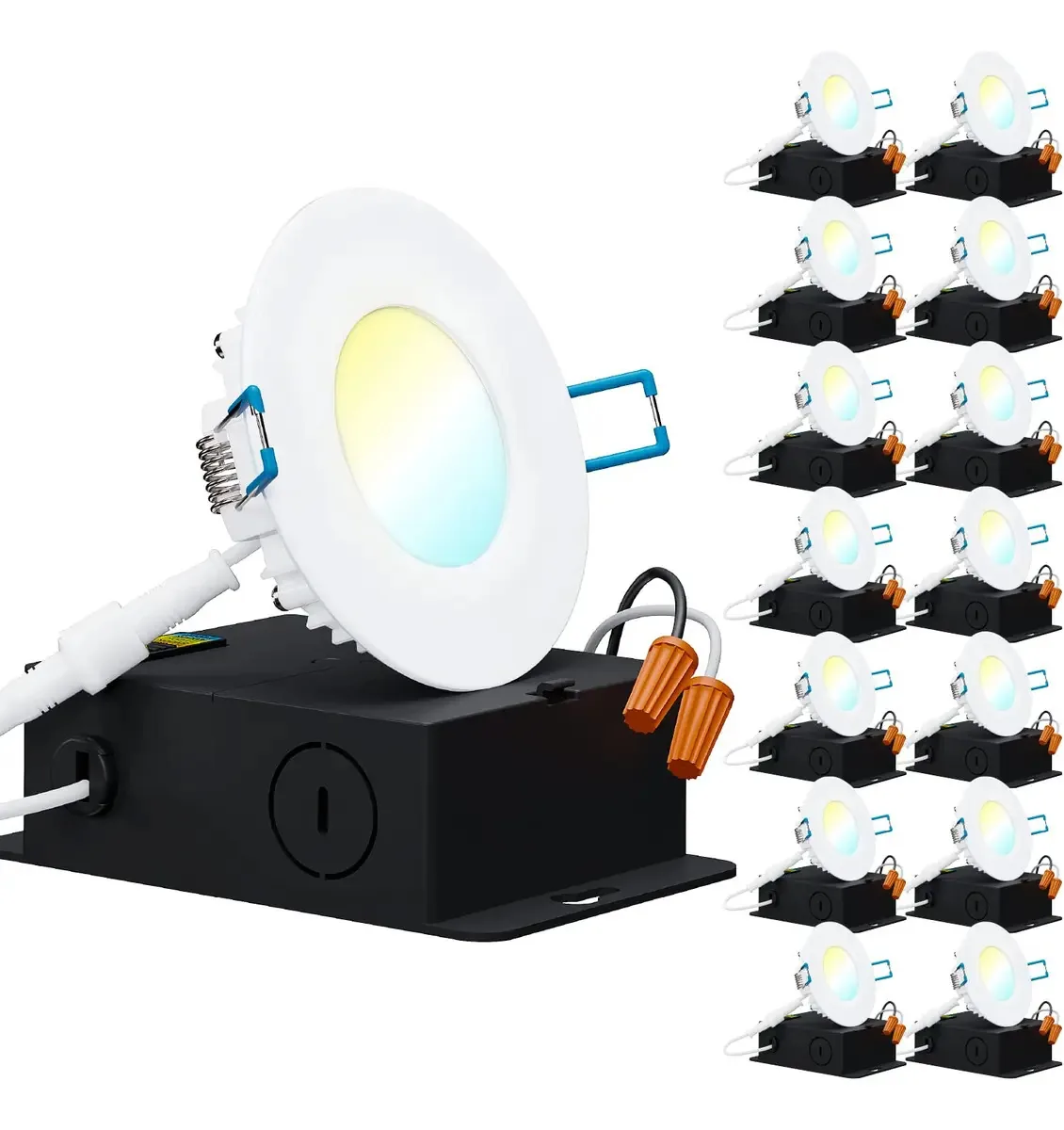 Pacote de iluminação Sunco com 12 luzes LED embutidas ultrafinas