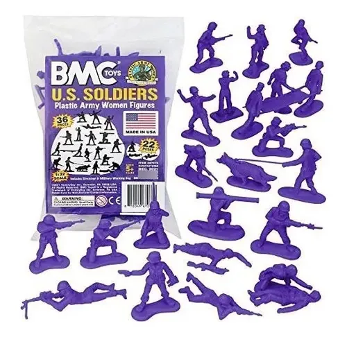 Bmc Plastic Army Women - figuras roxas de soldado