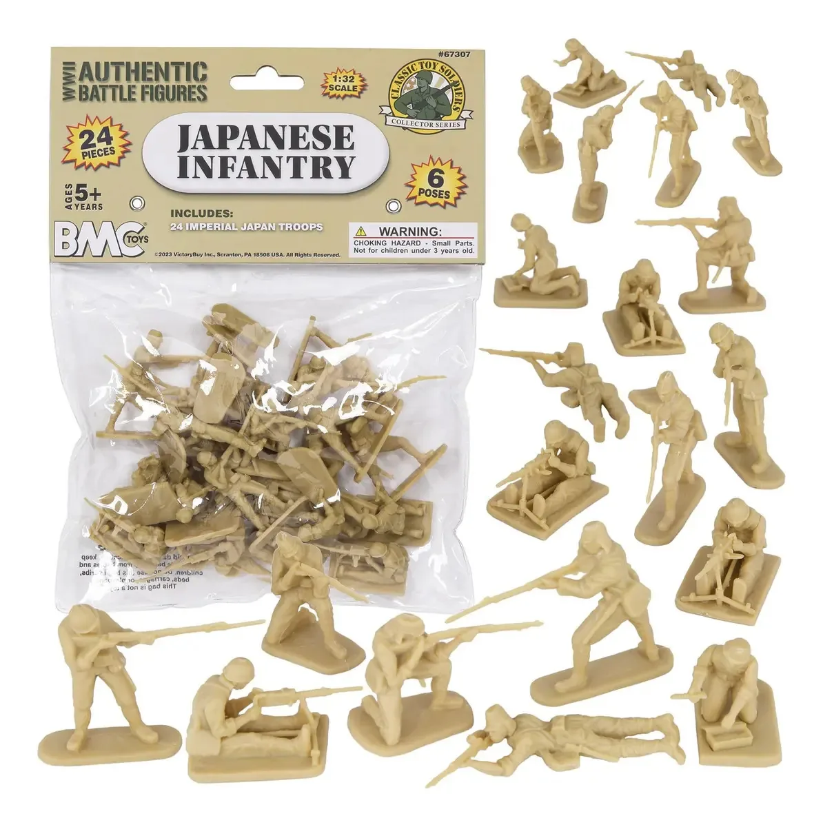 Figuras De Soldados Japoneses Bmc 24 Peças 5,46 Cm