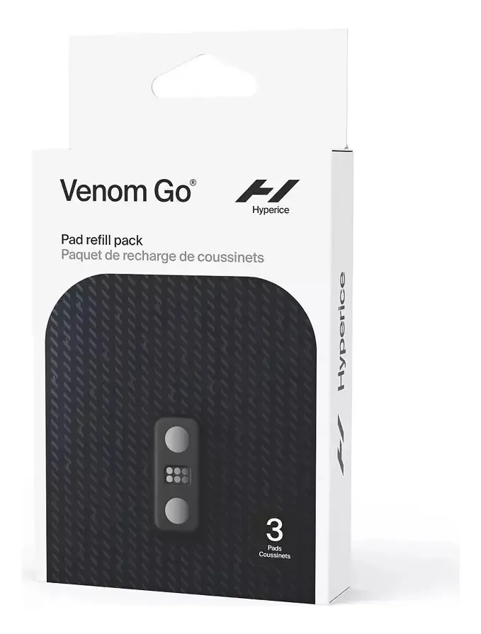 Almofadas de recarga de compressão térmica Venom Go C/3 almofadas Cor Preta
