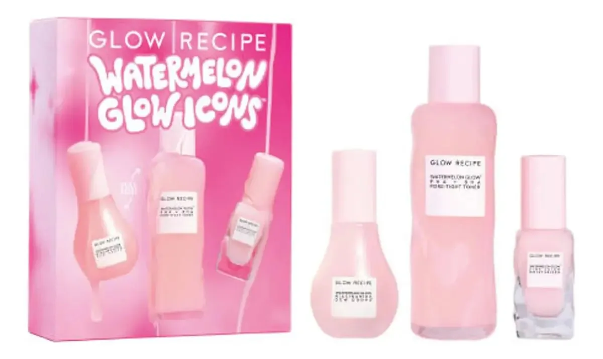 Kit de cuidados com a pele | Watermelon Glow Icons | Glow Recipe