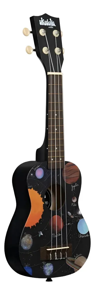 Ukulele soprano espaçado no Reino Unido Ukulele espaçado, cor preta