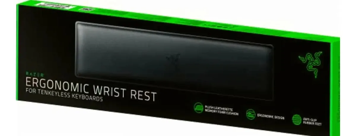 Apoio de pulso ergonômico Razer para teclados sem teclas: pelúcia