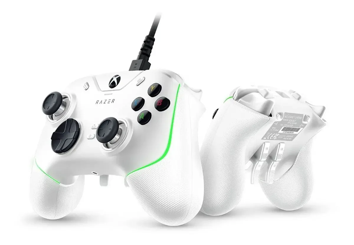 Controle joystick Razer branco