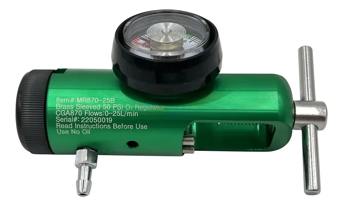 Mini regulador de oxigênio com chave, 0-25 L/min Cga-870