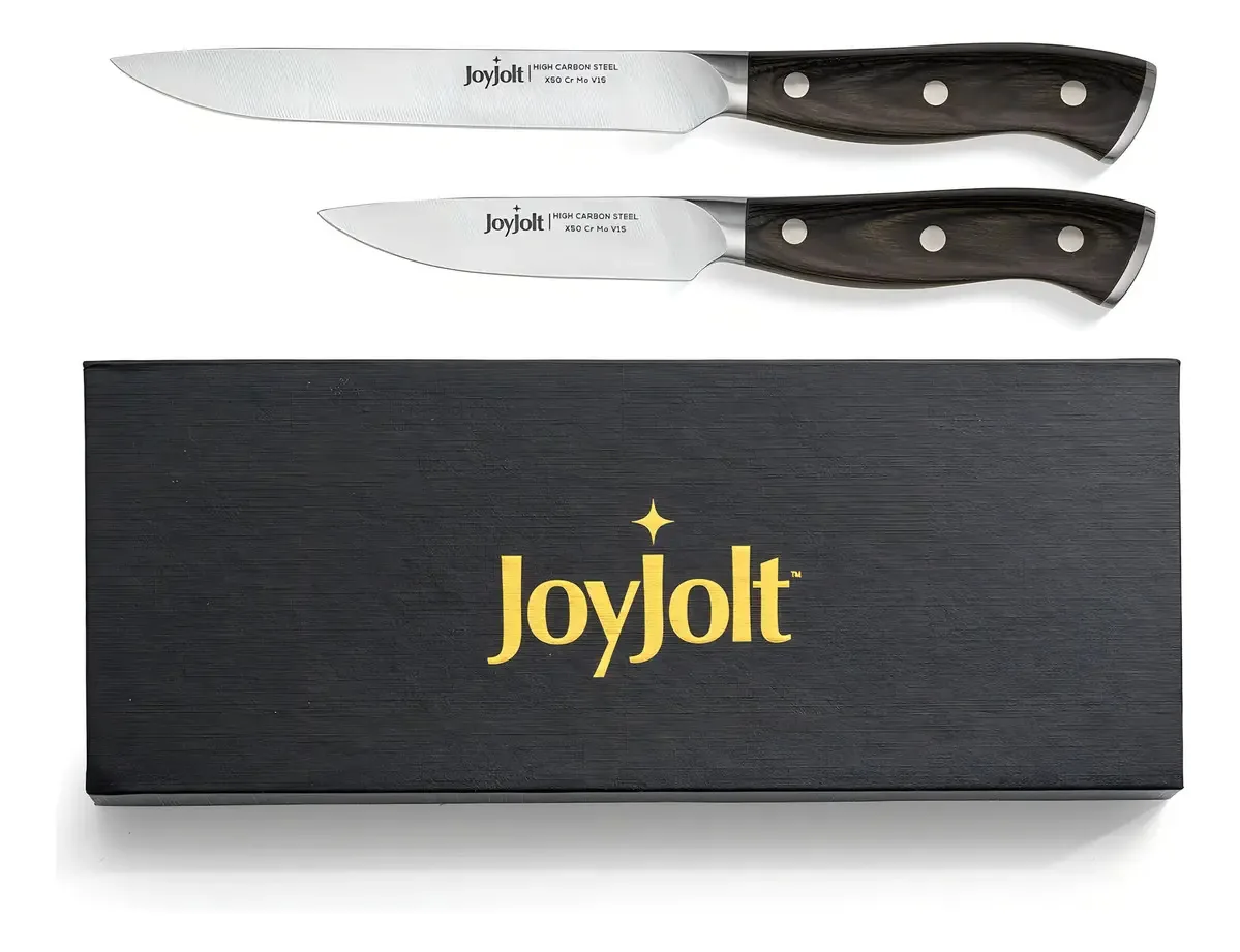 Conjunto de Facas JoyJolt 2 Peças, Multiuso e Descascar.